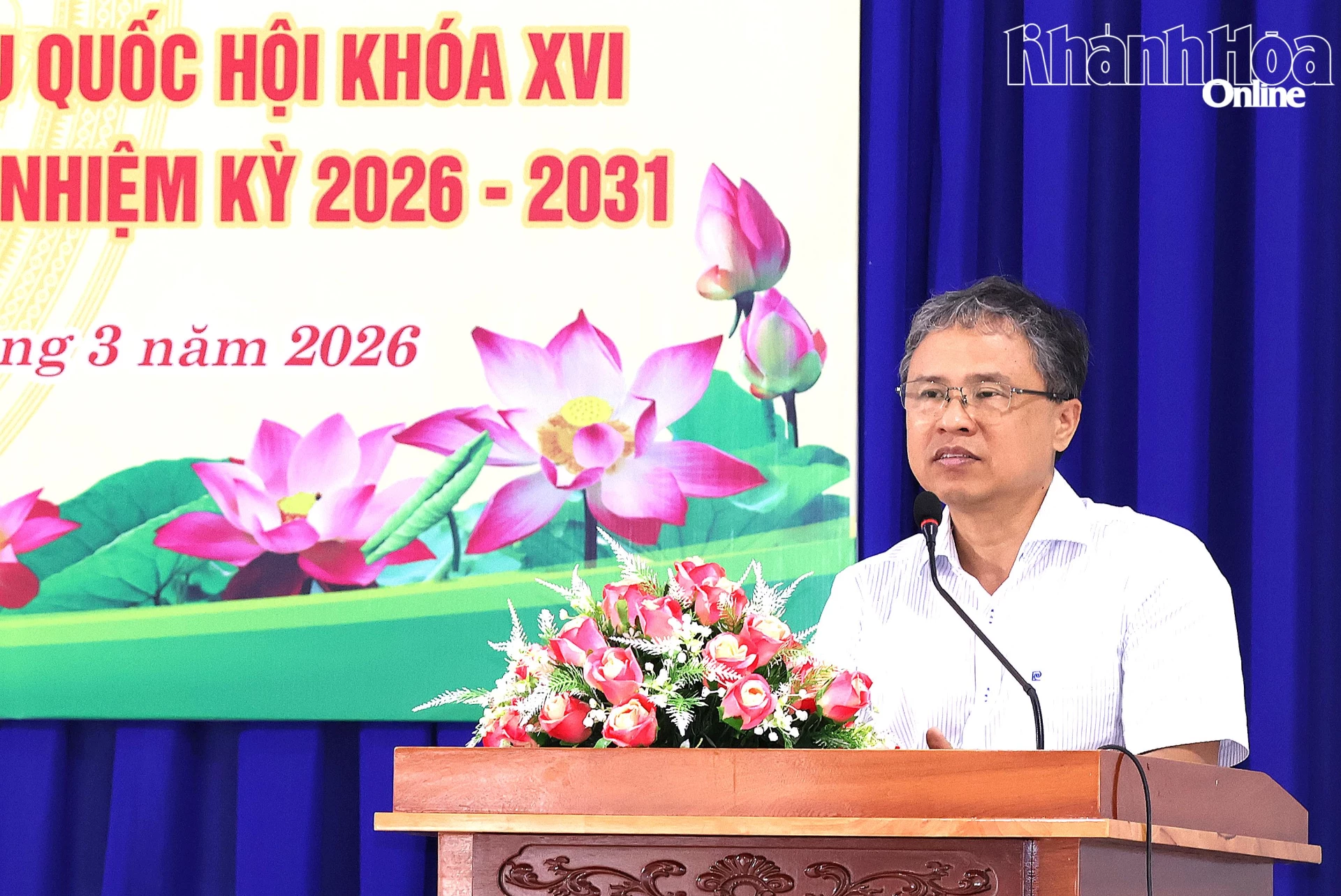 Ông Trần Hòa Nam trình bày chương trình hành động.