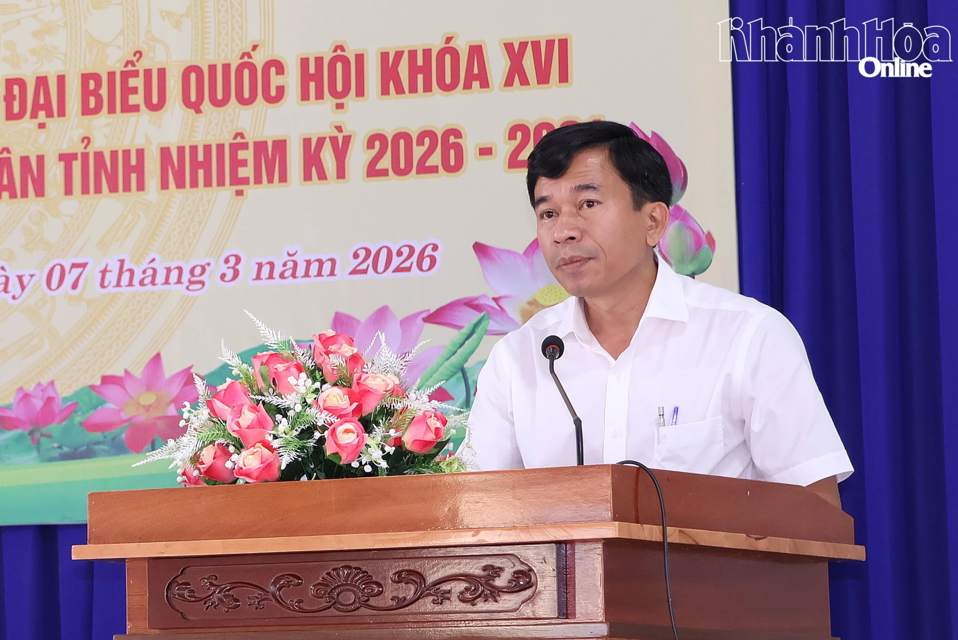 Ông Võ Minh Vương trình bày chương trình hành động.