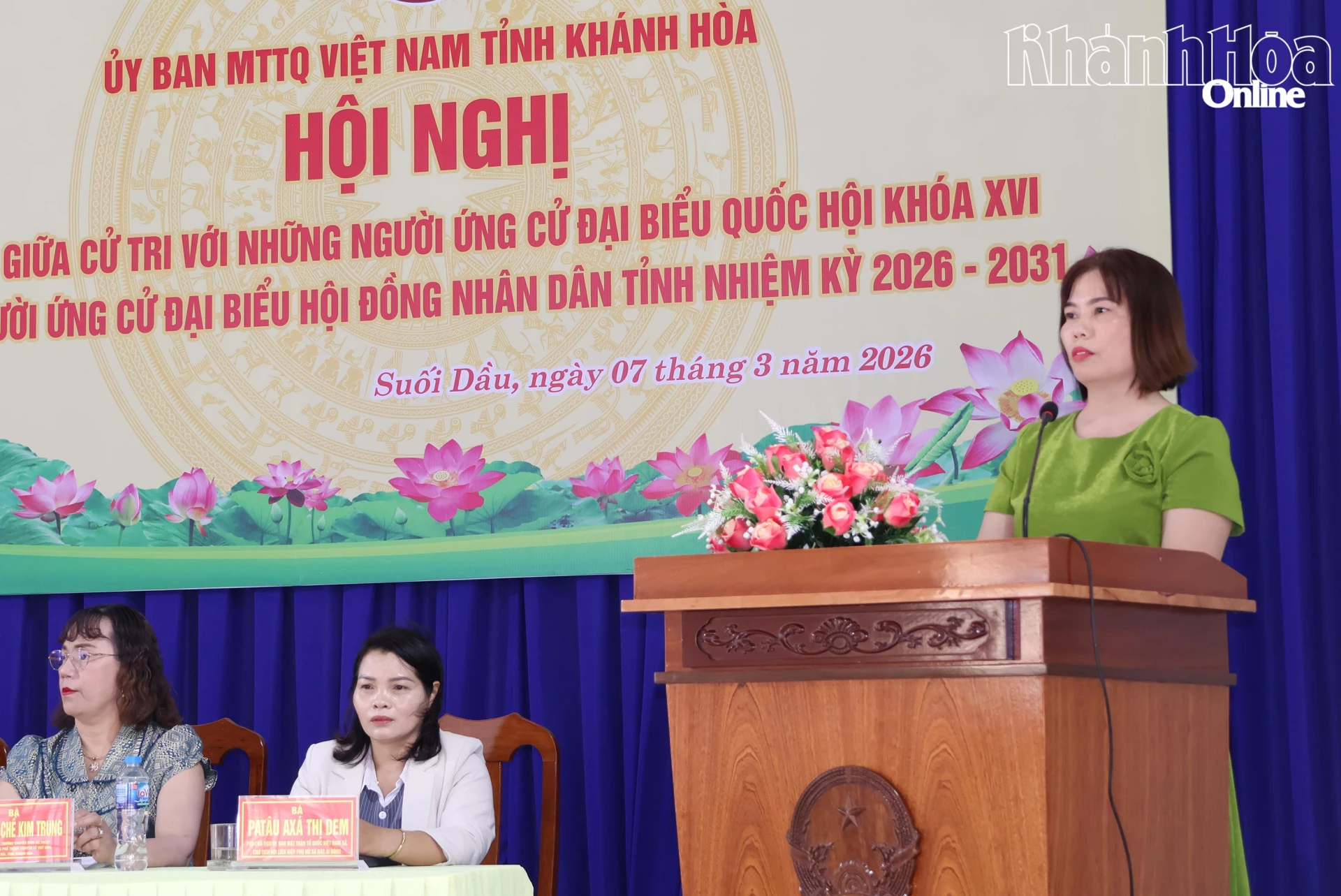 Bà Lê Thị Minh Tâm trình bày chương trình hành động.