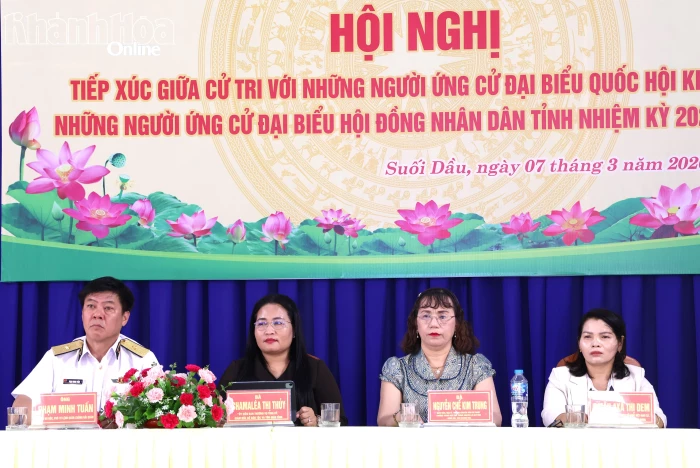 Người ứng cử đại biểu Quốc hội khóa XVI và đại biểu HĐND tỉnh nhiệm kỳ 2026 - 2031 tiếp xúc cử tri xã Suối Dầu