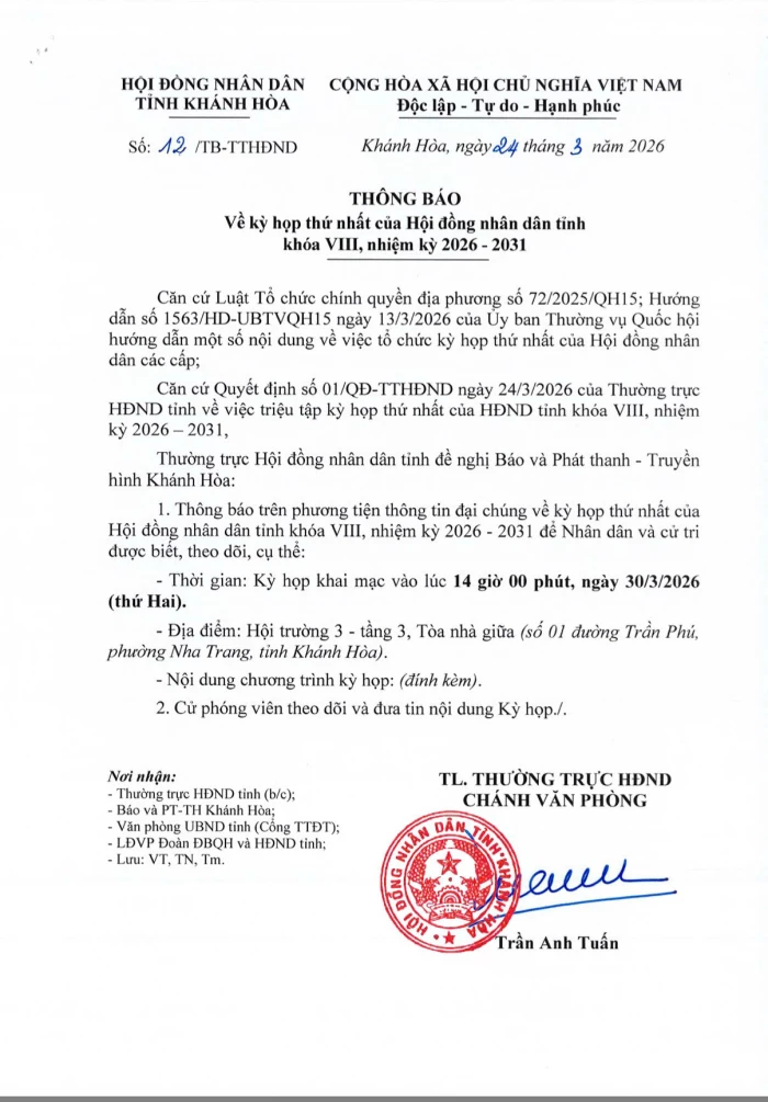 Kỳ họp thứ nhất HĐND tỉnh khóa VIII sẽ bầu các chức danh của HĐND tỉnh, UBND tỉnh nhiệm kỳ 2026-2031