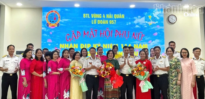 Lữ đoàn 957 gặp mặt cán bộ, hội viên phụ nữ nhân kỷ niệm ngày Quốc tế Phụ nữ