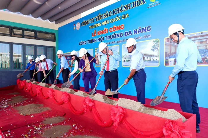 Công ty Yến sào Khánh Hòa khởi công xây dựng hội trường đa năng tại Cụm công nghiệp Sông Cầu