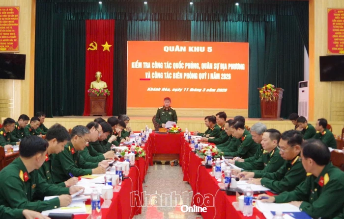Quân khu 5 kiểm tra thực hiện nhiệm vụ quốc phòng, quân sự và công tác biên phòng tại Khánh Hòa