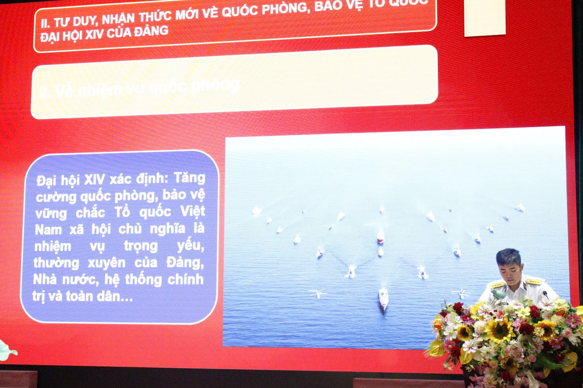 Thí sinh thực hiện phần thi thuyết trình.