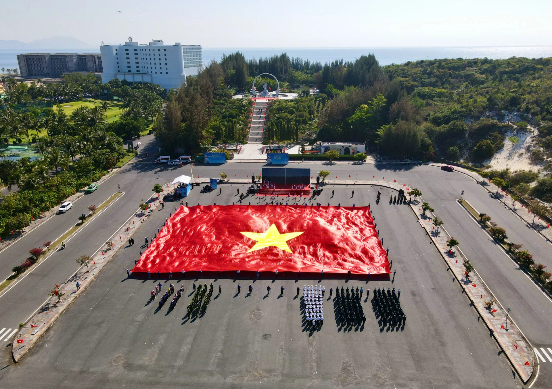 Quang cảnh Khu tưởng niệm chiến sĩ Gạc Ma, xã Cam Lâm. (ảnh: BTC cung cấp)