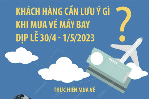 Khách hàng cần lưu ý gì khi mua vé máy bay dịp lễ 30/4 - 1/5/2023?