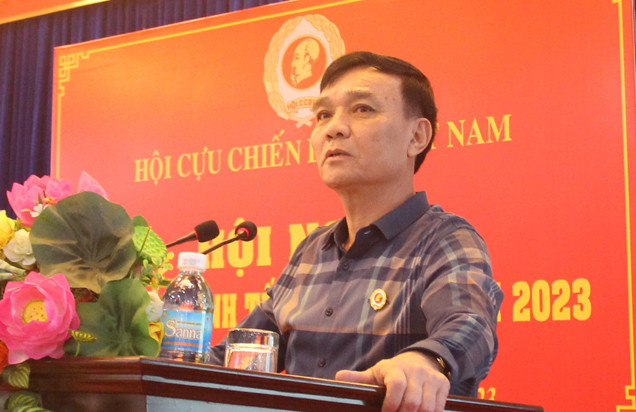 Thượng tướng Phạm Hồng Hương phát biểu khai mạc hội nghị.