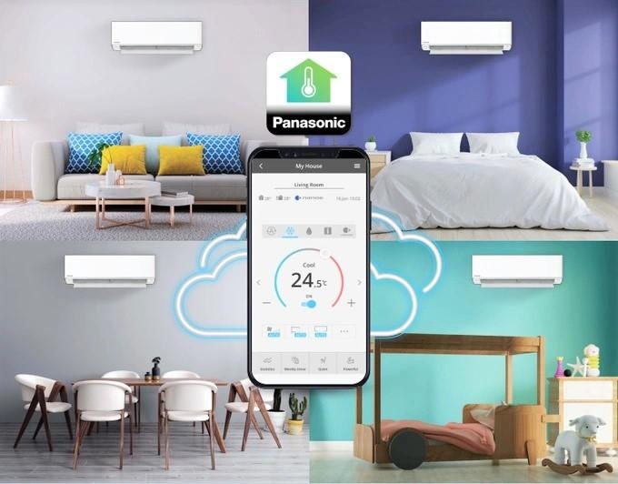 Ứng dụng Panasonic Comfort Cloud tiện lợi cho người dùng kiểm soát chất lượng không khí tốt 24/7.