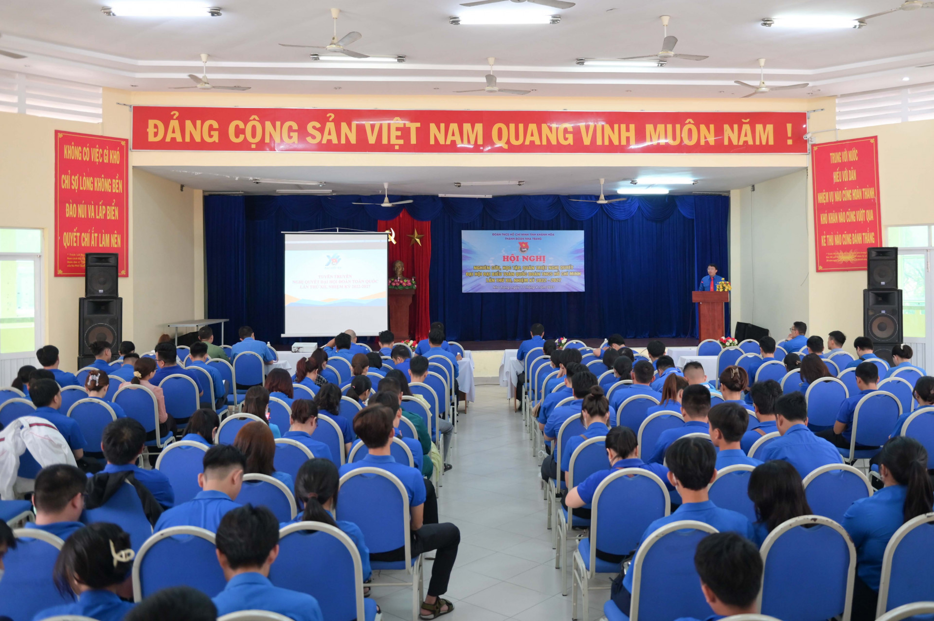 Quang cảnh hội nghị nghiên cứu, học tập, quán triệt Nghị quyết Đại hội đại biểu toàn quốc Đoàn Thanh niên cộng sản Hồ Chí Minh lần thứ XII