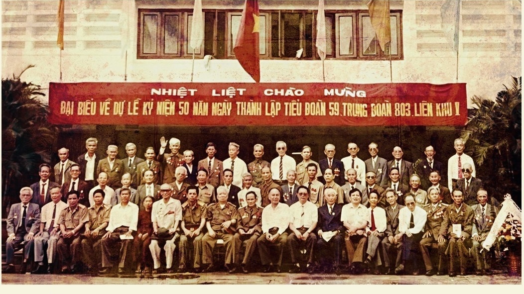 Cựu binh Tiểu đoàn 59 họp mặt trong Lễ kỷ niệm 50 năm Ngày thành lập Tiểu đoàn 59