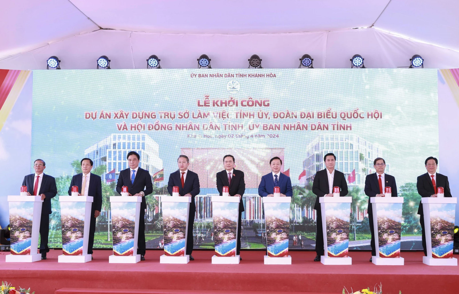 Khởi công Dự án xây dựng trụ sở làm việc Tỉnh ủy, Đoàn đại biểu Quốc hội và HĐND, UBND tỉnh Khánh Hòa