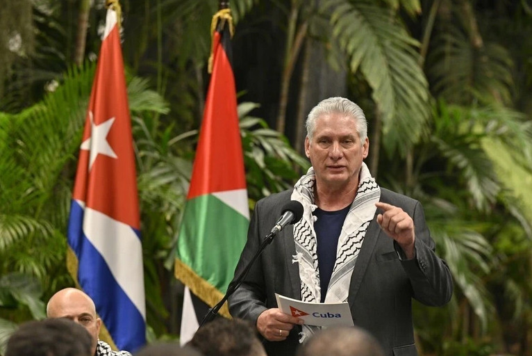 Chủ tịch Cuba Miguel Díaz-Canel. (Ảnh: Mai Phương/TTXVN)
