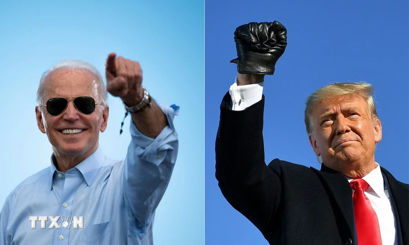 Đương kim Tổng thống Mỹ Joe Biden (trái) và cựu Tổng thống Donald Trump. (Ảnh: AFP/TTXVN)
