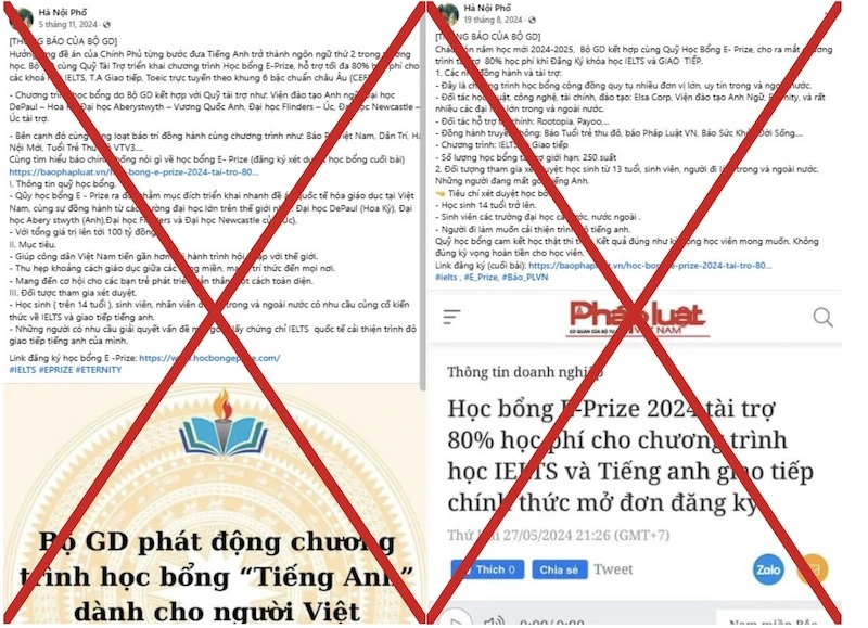 Bộ Giáo dục và Đào tạo cảnh báo chương trình học bổng tiếng Anh giả mạo