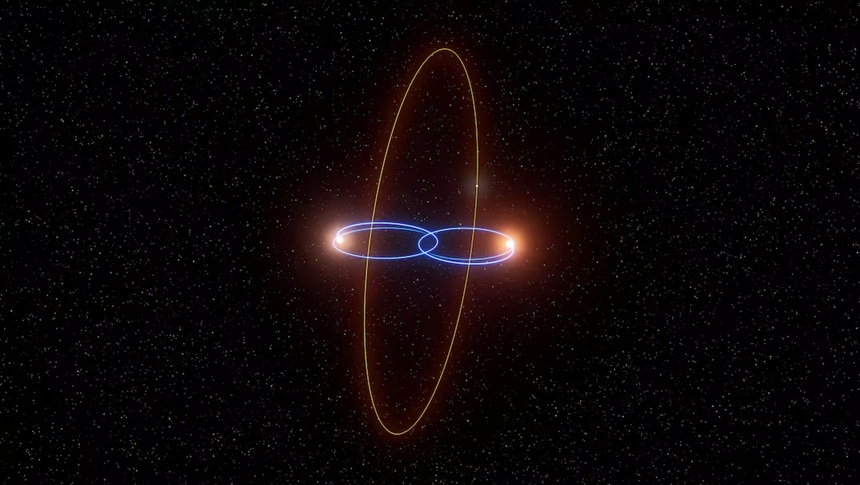 Hành tinh 2M1510 (AB) b lại quay quanh 2 sao lùn nâu. Ảnh: Reuters