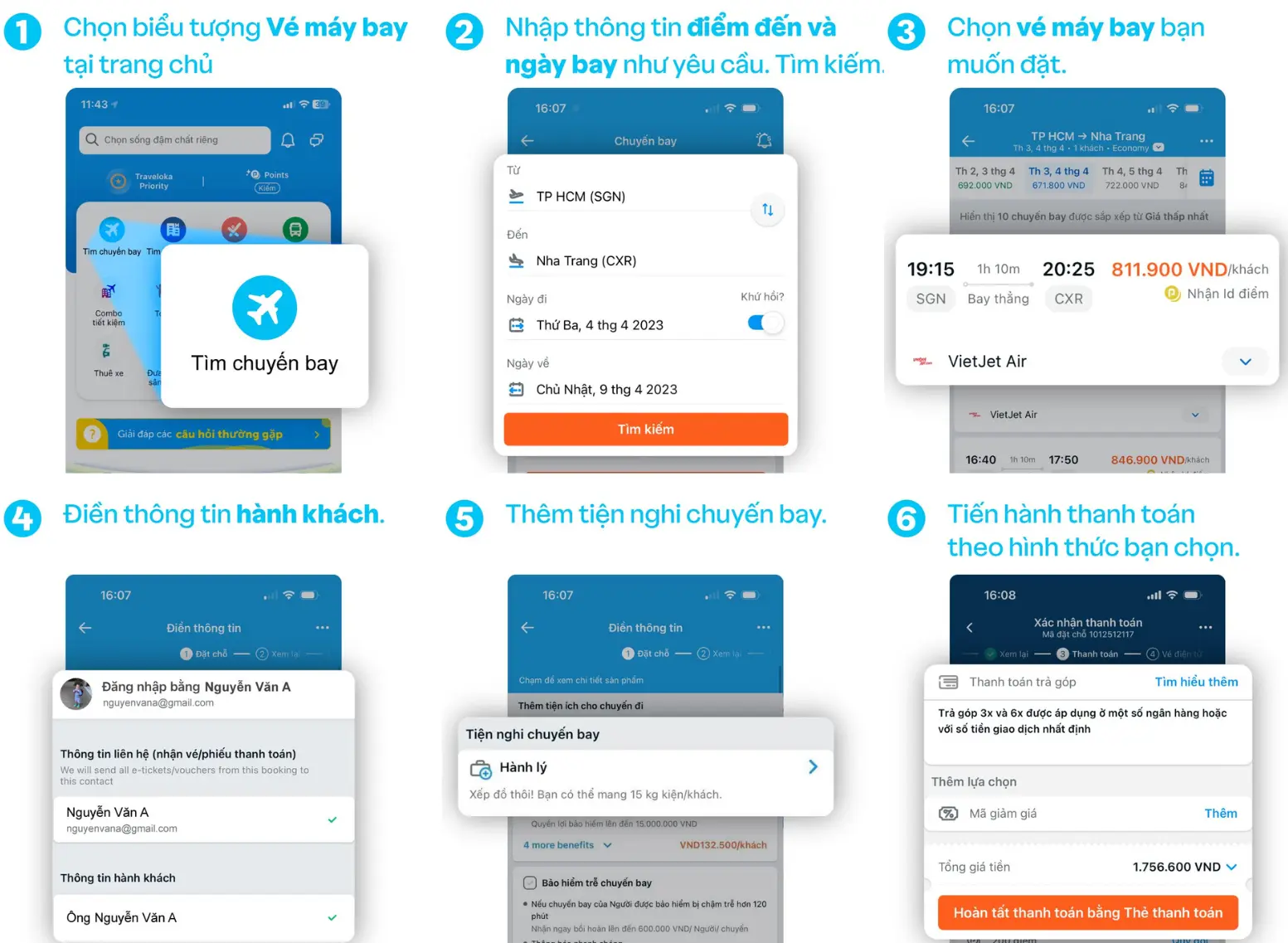  Việc đặt vé trên Traveloka dễ dàng cho cả người mới sử dụng