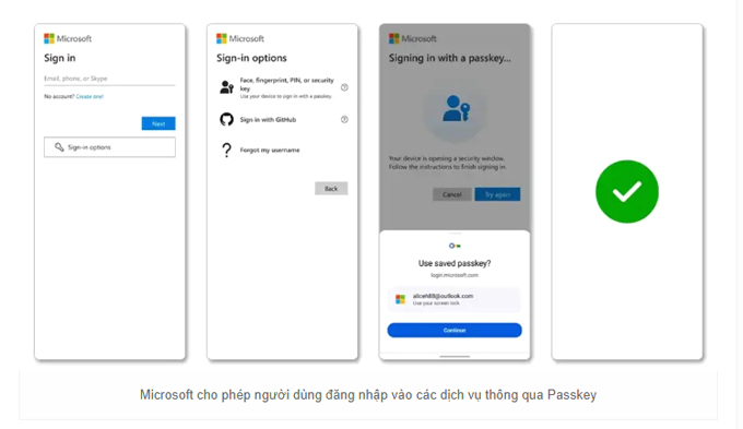Hơn 1 tỷ người dùng Microsoft có thể đăng nhập không cần mật khẩu