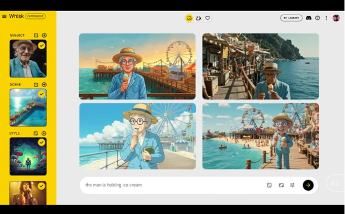 Công cụ Whisk Animate cho phép tạo ra video từ hình ảnh (Nguồn: Google)
