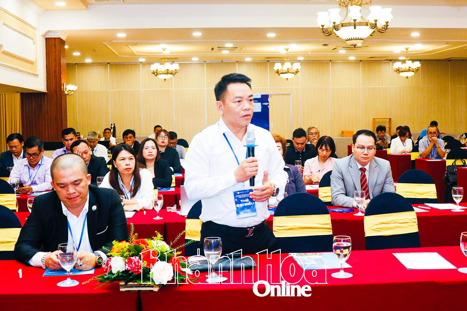 Ông Lê Xuân Thơm - Tổng Giám đốc Công ty TNHH Hải Đăng phát biểu tại đại hội.