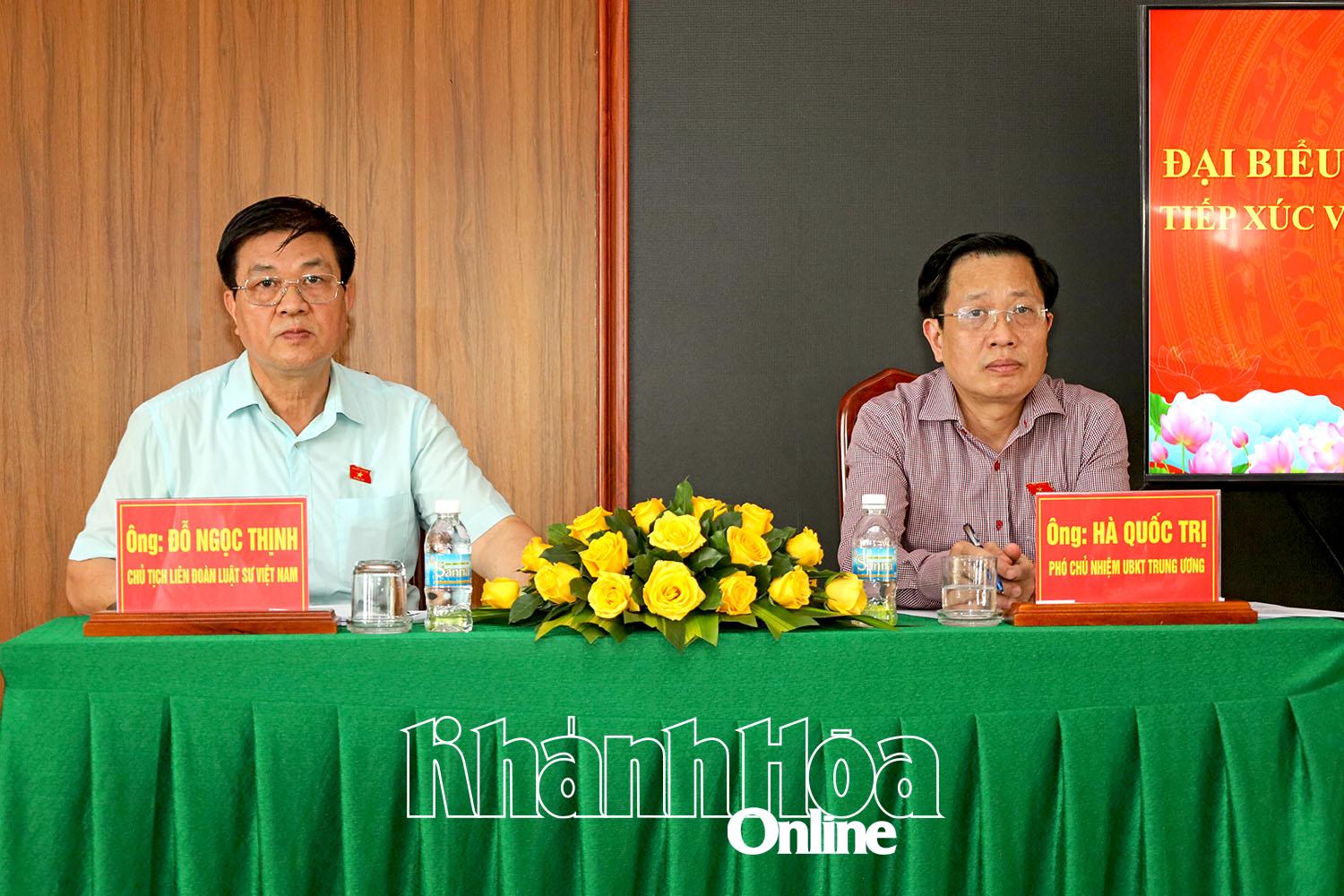 Đại biểu Quốc hội tỉnh tiếp xúc cử tri 5 xã, phường của TP. Nha Trang