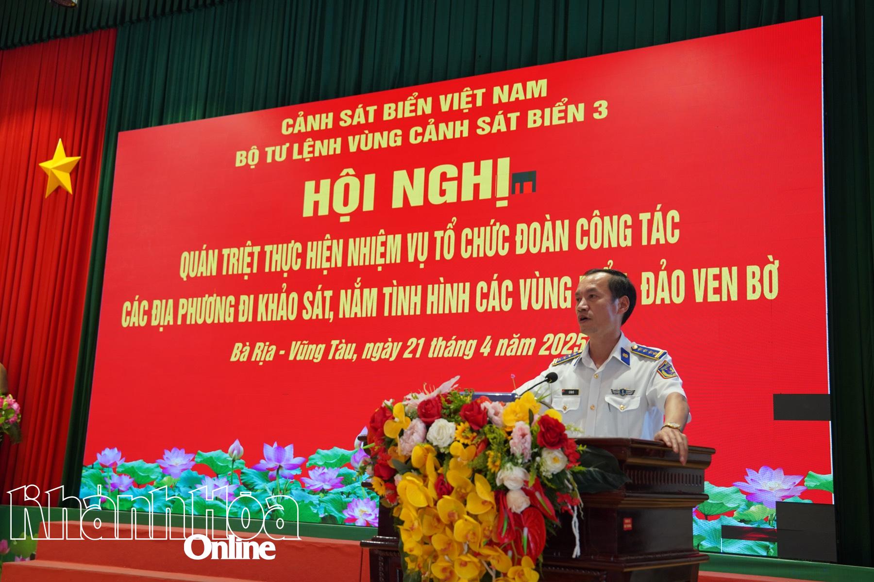 Hội nghị quán triệt thực hiện nhiệm vụ tổ chức đoàn công tác khảo sát vùng biển, đảo ven bờ