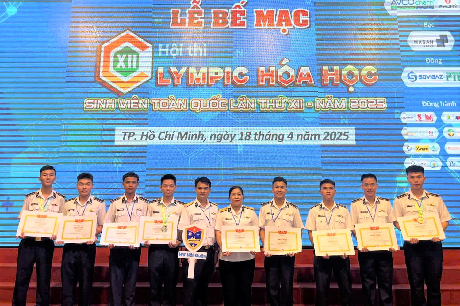 Học viện Hải quân đạt 8 giải cá nhân tại Hội thi Olympic hóa học sinh viên toàn quốc lần thứ XII
