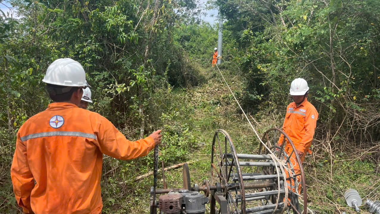 Điện lực Ninh Hòa hoàn thành sửa chữa lưới điện trung, hạ áp cấp điện cho xã Ninh Phước