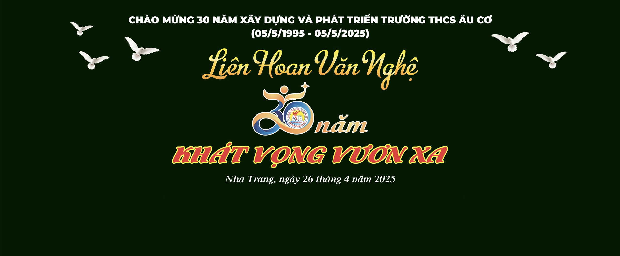 Báo Khánh Hòa sẽ livestream Liên hoan văn nghệ chào mừng 30 năm xây dựng và phát triển Trường THCS Âu Cơ (1995 - 2025)