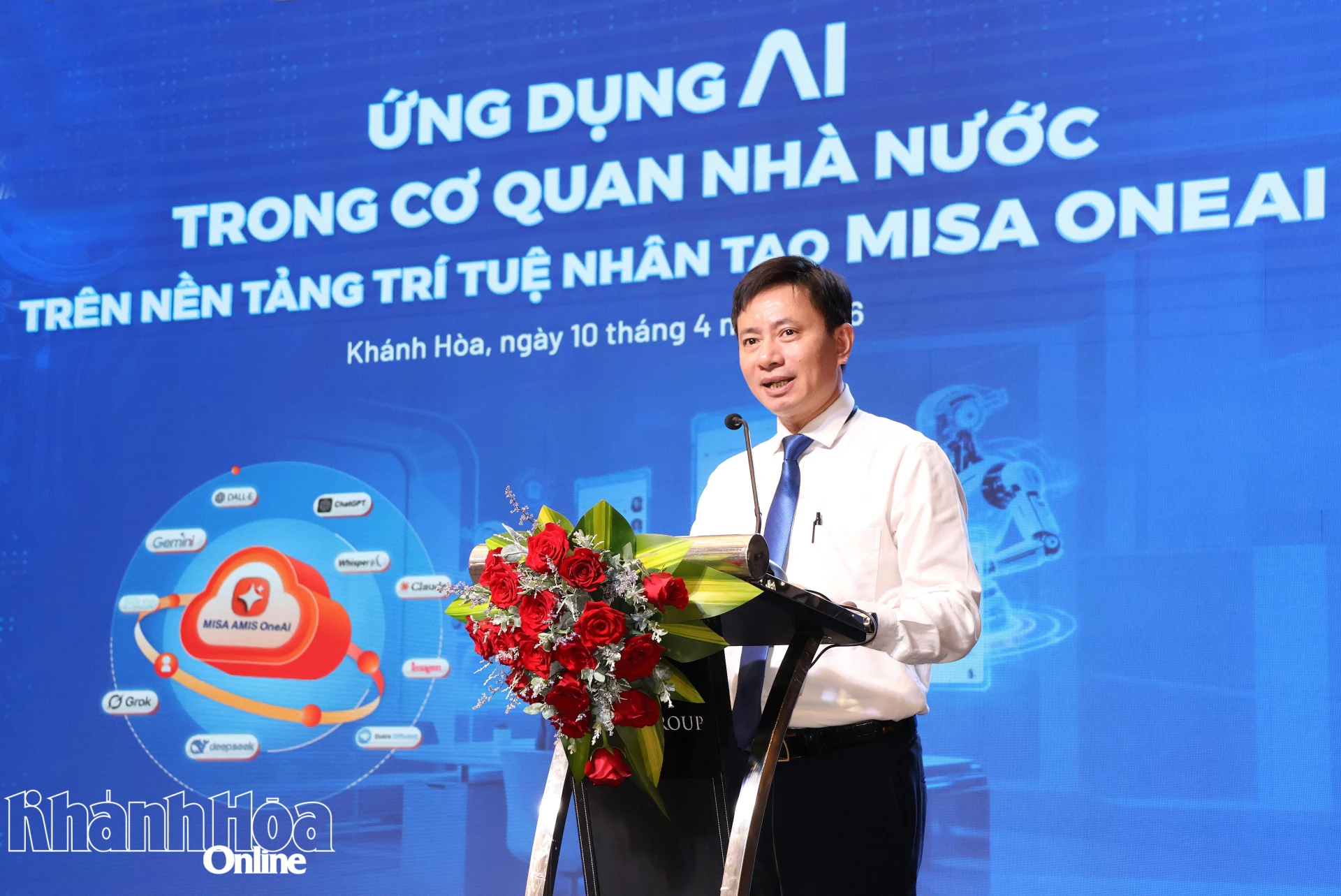 Ông Phạm Quốc Hoàn – Giám đốc Sở Khoa học và Công nghệ phát biểu tại Hội thảo.