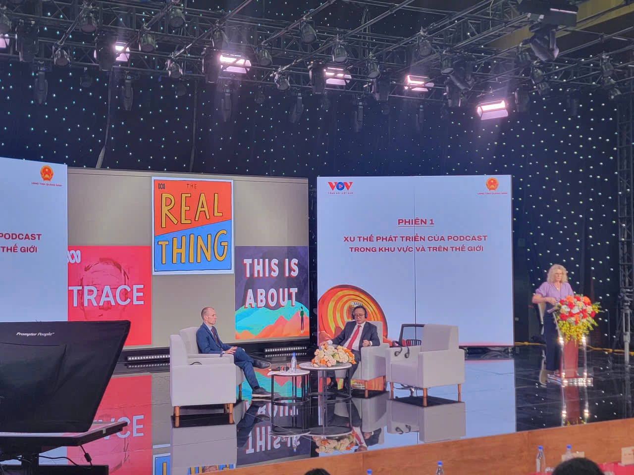 Quang cảnh Hội thảo quốc tế “Podcast: Đại lộ sáng tạo cho phát thanh trong kỷ nguyên số”.