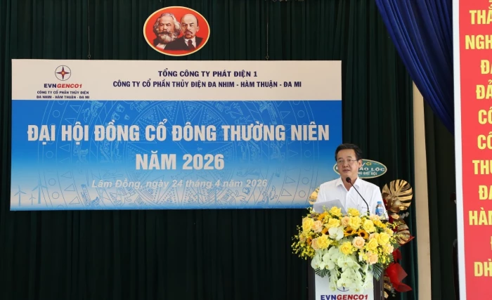 Đại hội đồng cổ đông thường niên năm 2026 Công ty Cổ phần Thủy điện Đa Nhim - Hàm Thuận - Đa Mi