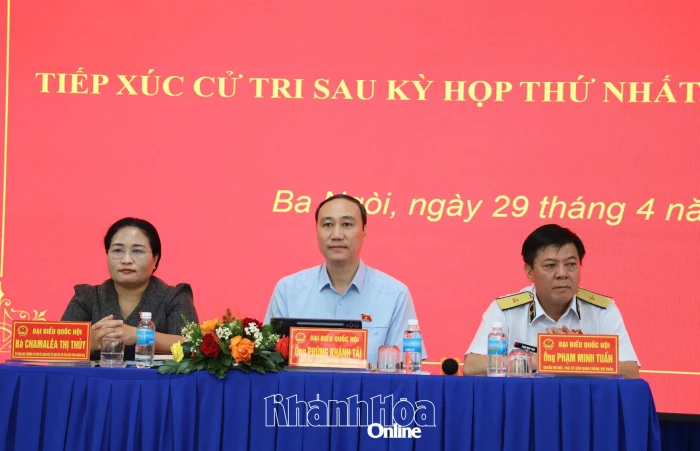 Đại biểu Quốc hội tỉnh Khánh Hòa tiếp xúc cử tri phường Ba Ngòi