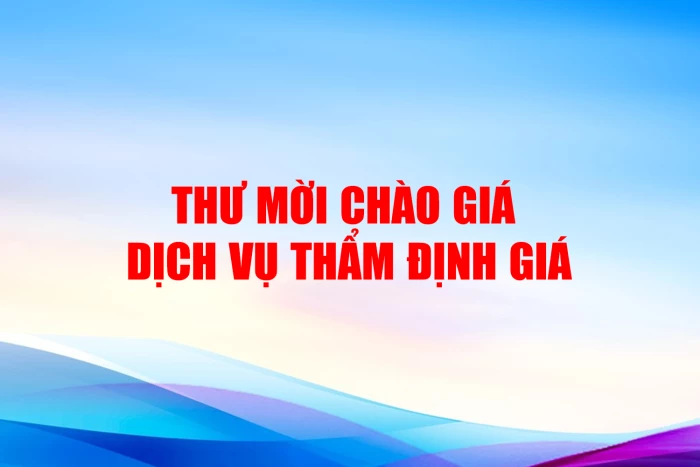Thư mời chào giá dịch vụ thẩm định giá