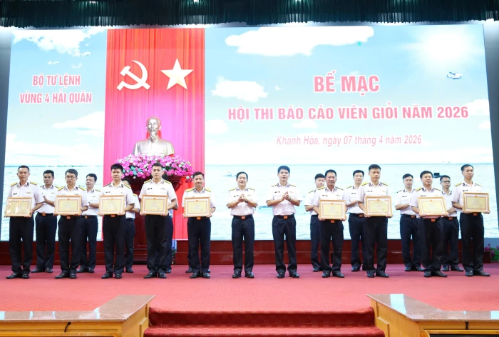 Vùng 4 Hải quân bế mạc Hội thi báo cáo viên giỏi năm 2026