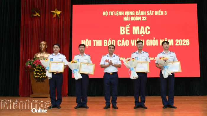 Hải đoàn Cảnh sát biển 32 tổ chức hội thi báo cáo viên giỏi năm 2026