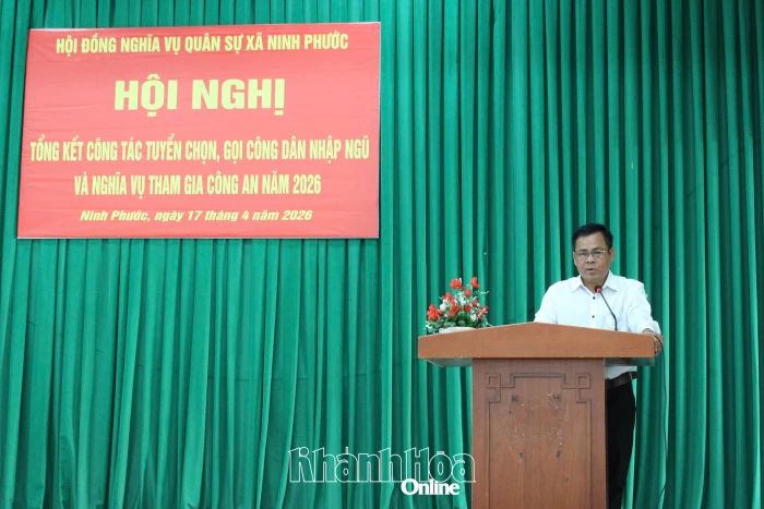 Xã Ninh Phước tổng kết công tác tuyển quân năm 2026