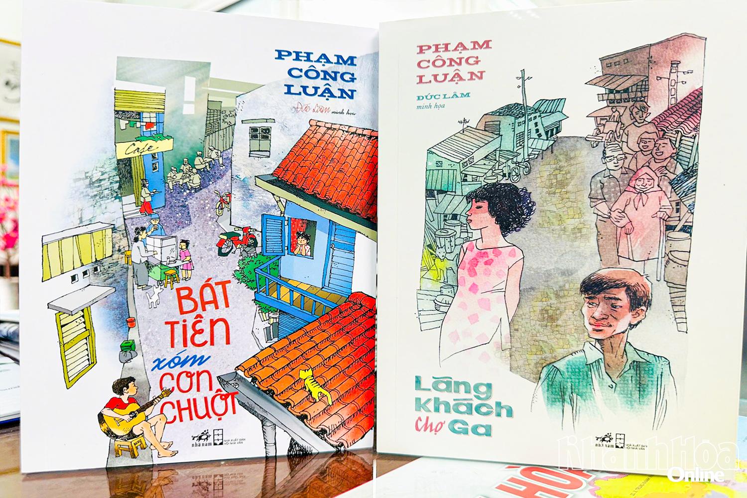 Bìa 2 cuốn sách Bát tiên xóm con chuột và Lãng khách chợ Ga.