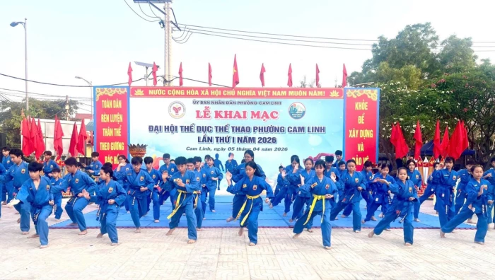 Phường Cam Linh khai mạc Đại hội Thể dục thể thao lần thứ I