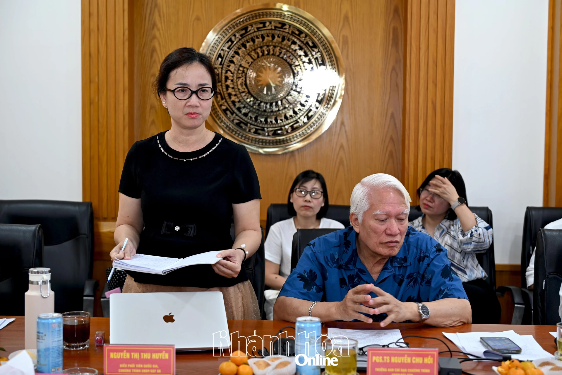 Điều phối viên quốc gia GEF SGP, UNDP Nguyễn Thị Thu Huyền phát biểu ý kiến.