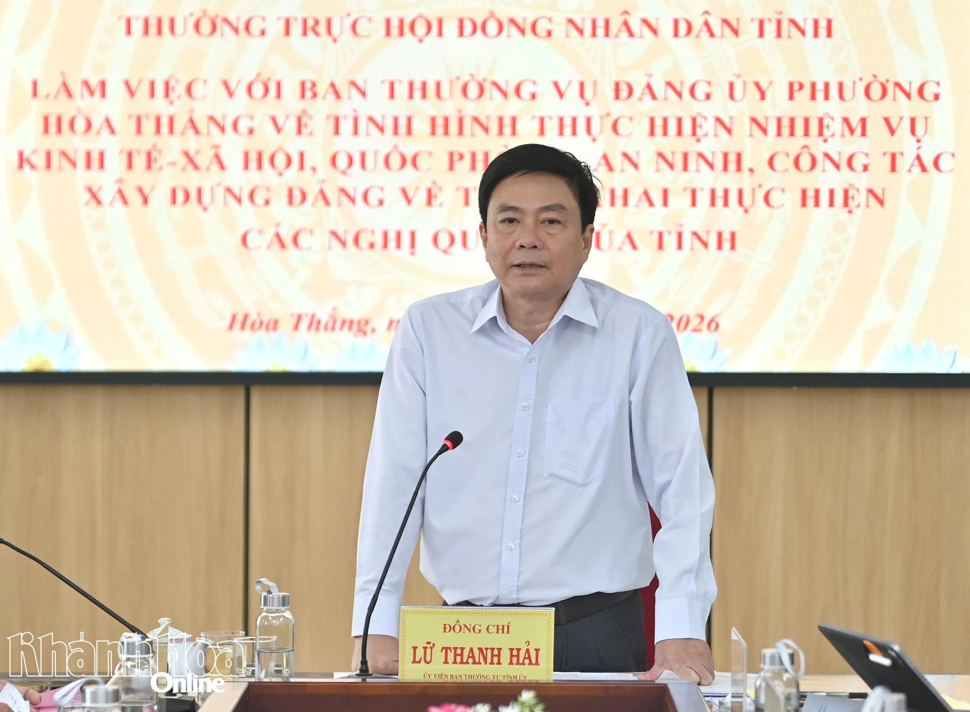 Đồng chí Lữ Thanh Hải phát biểu kết luận tại buổi làm việc.