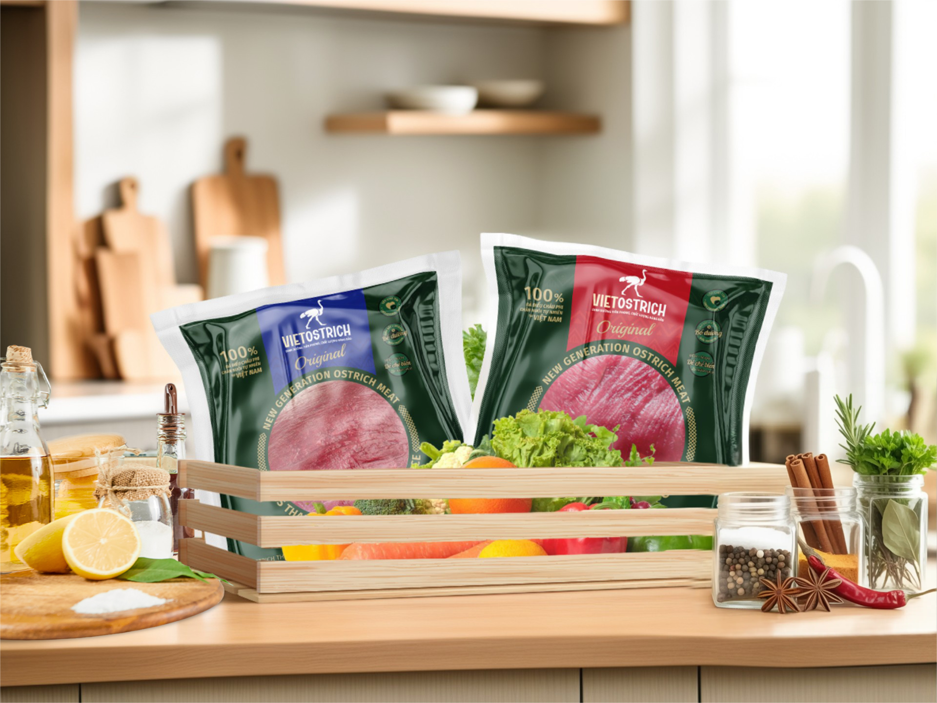 Sản phẩm thịt đà điểu VietOstrich.