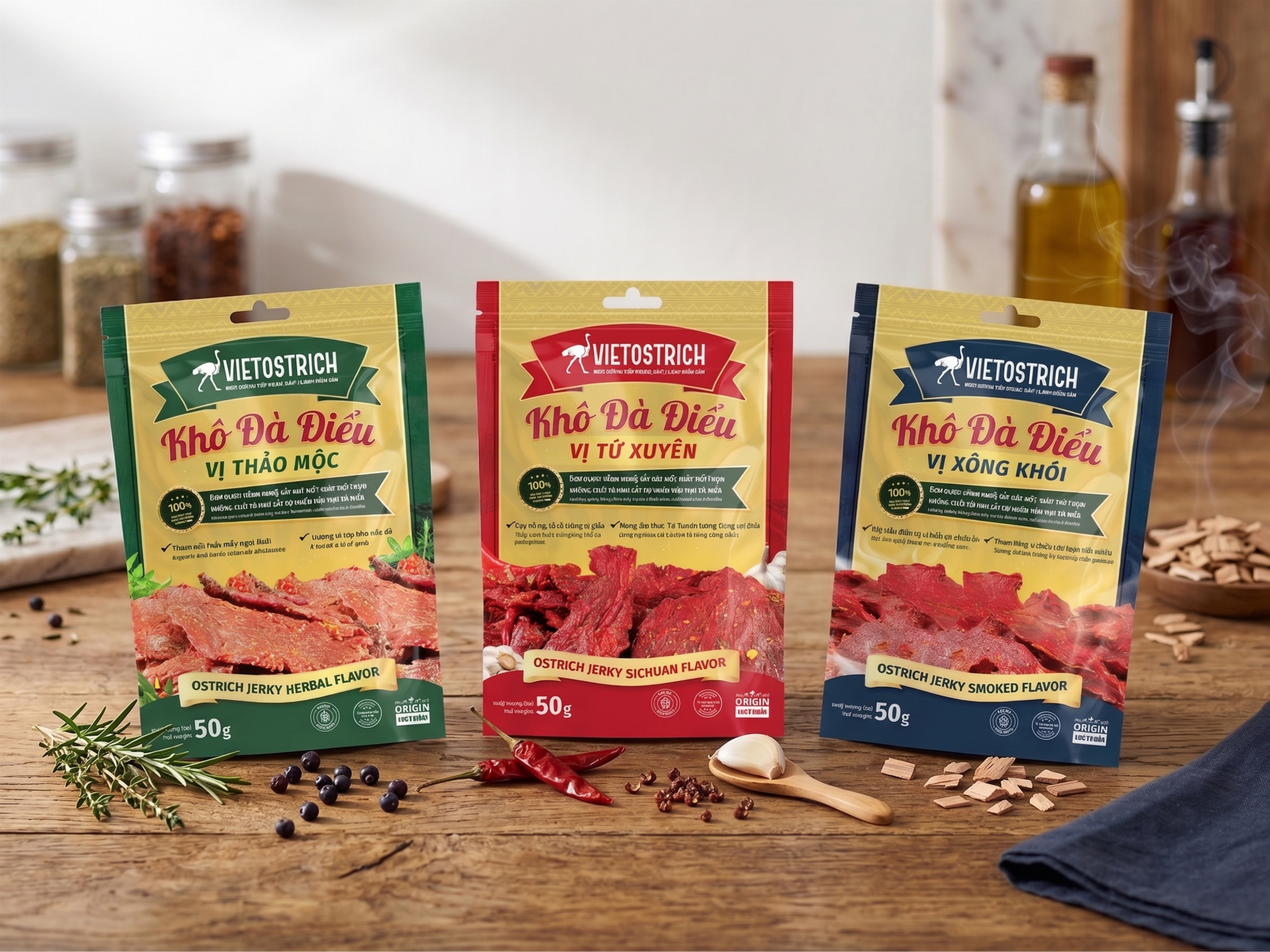 Sản phẩm khô đà điểu VietOstrich