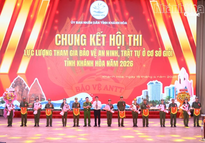 Chung kết Hội thi Lực lượng tham gia bảo vệ an ninh, trật tự ở cơ sở giỏi tỉnh Khánh Hòa năm 2026
