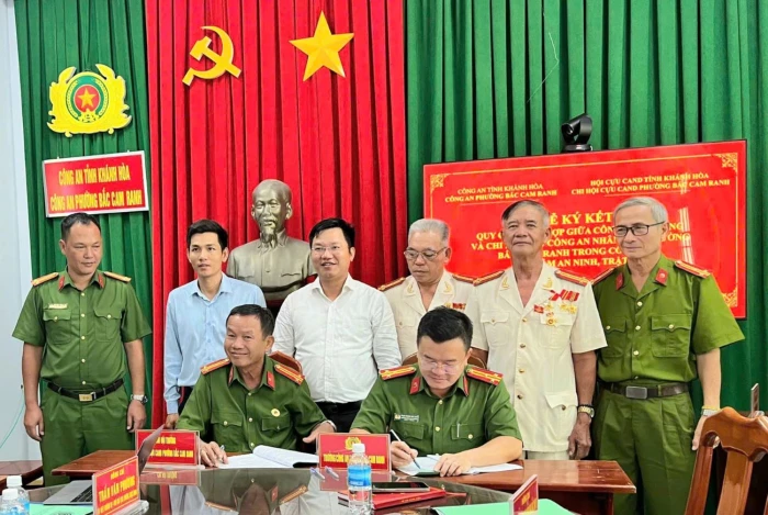Công an phường Bắc Cam Ranh ký kết quy chế phối hợp đảm bảo an ninh trật tự