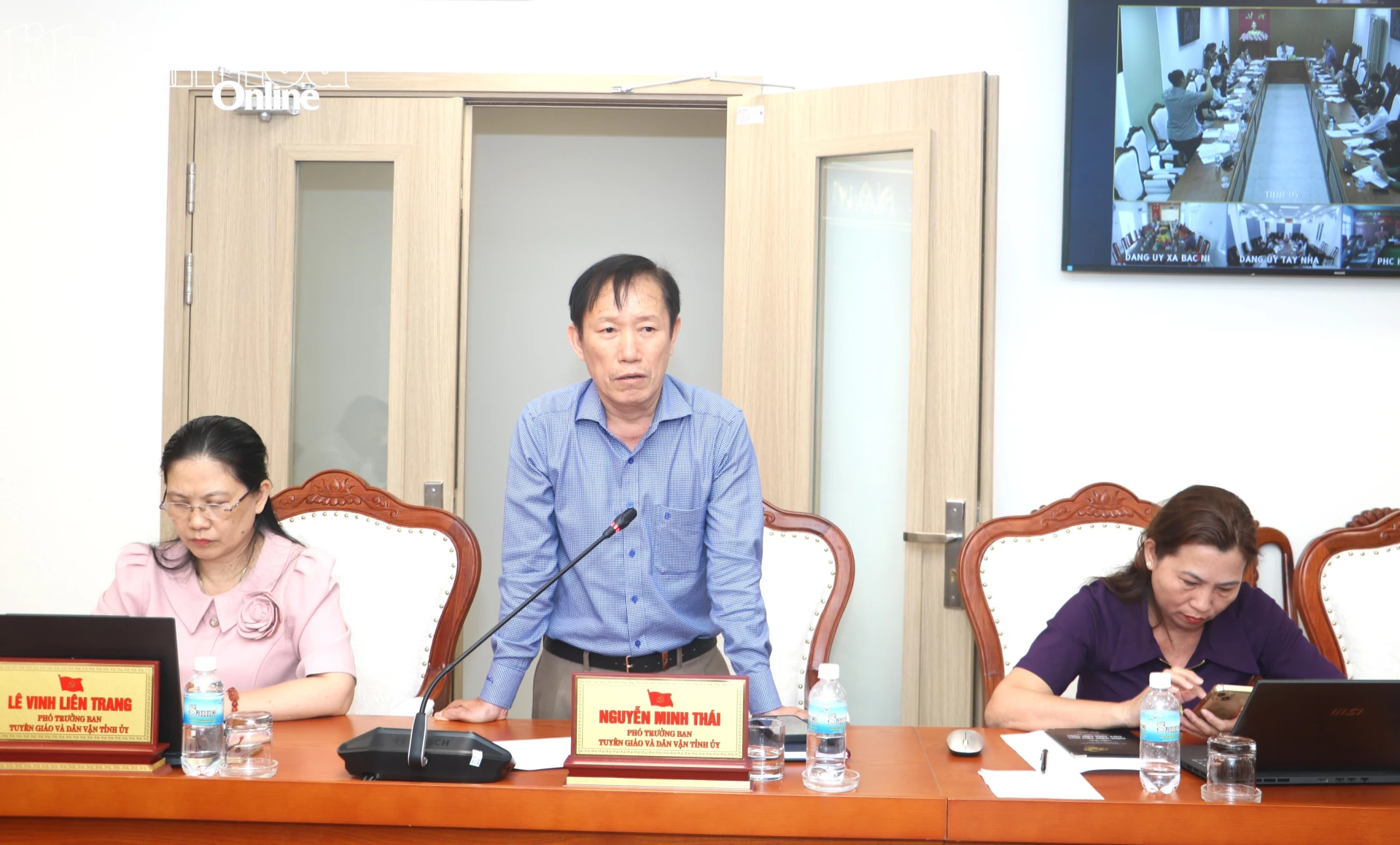 Lãnh đạo Ban Tuyên giáo và dân vận Tỉnh ủy phát biểu