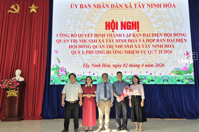 Thành lập Ban đại diện Hội đồng quản trị Ngân hàng Chính sách xã hội xã Tây Ninh Hòa