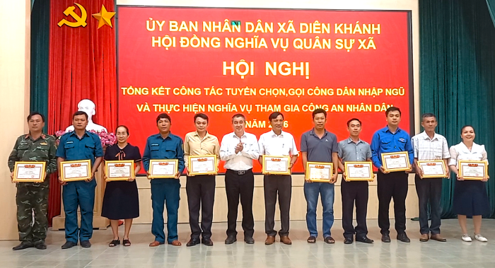Xã Diên Khánh tổng kết công tác tuyển chọn, gọi công dân nhập ngũ năm 2026