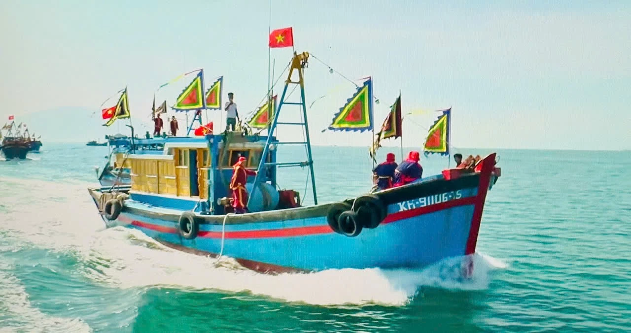 Lễ hội cầu ngư tại thôn Phú Hội 2, xã Vạn Thắng.