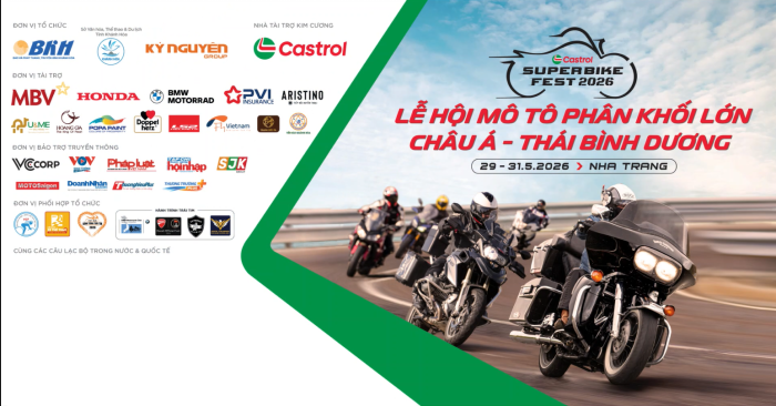 [Video] Lễ hội mô tô phân khối lớn Châu Á - Thái Bình Dương - Castrol Superbike Fest 2026